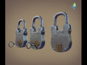 medieval padlock 3D Model