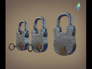 medieval padlock 3D Model