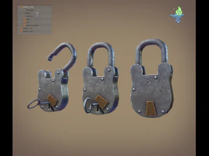 medieval padlock 3D Model