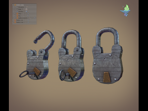 medieval padlock 3D 模型