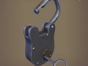 medieval padlock 3D Model