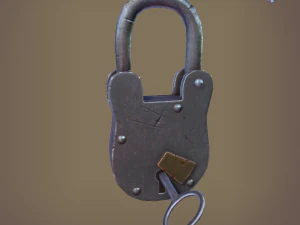 medieval padlock 3D Model