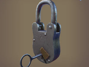 medieval padlock 3D Model