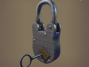 medieval padlock 3D Model