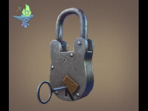 medieval padlock 3D Model