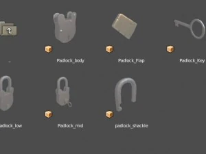 medieval padlock 3D Model