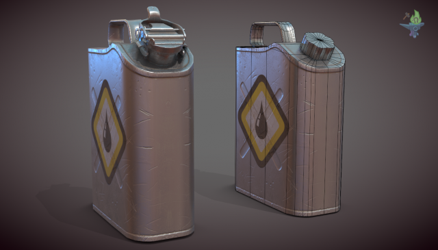 jerrycan 3D Model .c4d .max .obj .3ds .fbx .stl .blend 