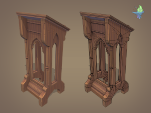gothic lectern 3D मॉडल