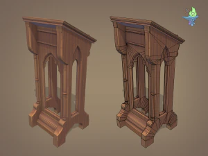 gothic lectern 3D Model