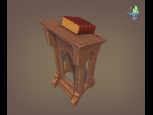 gothic lectern 3D मॉडल