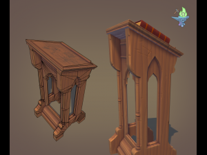 gothic lectern 3D मॉडल