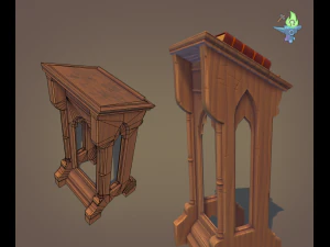 gothic lectern 3D Model