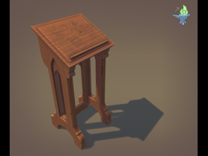 gothic lectern 3D मॉडल