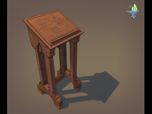 gothic lectern 3D मॉडल