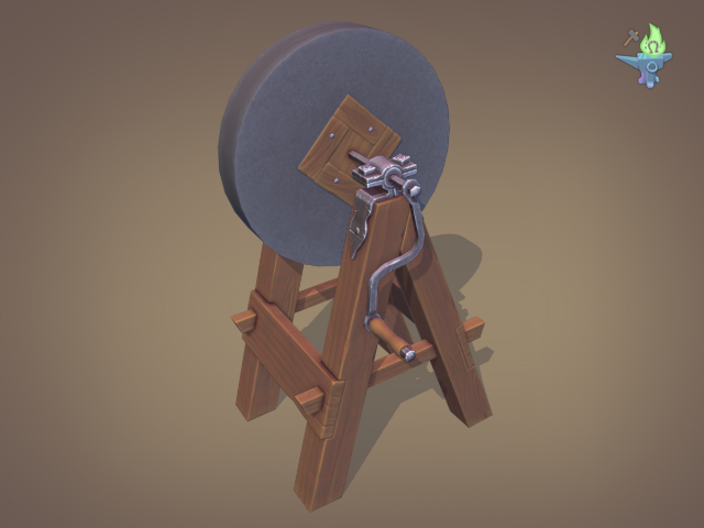 medieval grindstone Modelo 3D .c4d .max .obj .3ds .fbx .stl .blend 