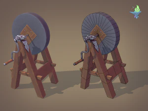 medieval grindstone 3D Model