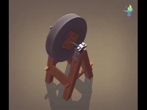 medieval grindstone 3D Model