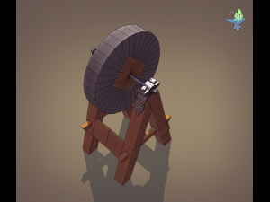 medieval grindstone Modelo 3D