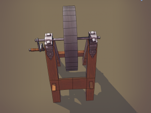 medieval grindstone Modelo 3D