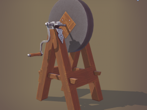 medieval grindstone Modelo 3D