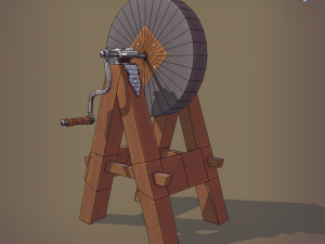 medieval grindstone Modelo 3D