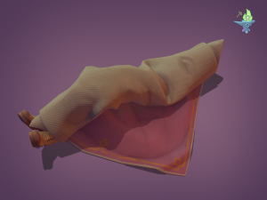 body rolled in a carpet Modelo 3D