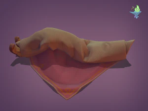 body rolled in a carpet 3D Model