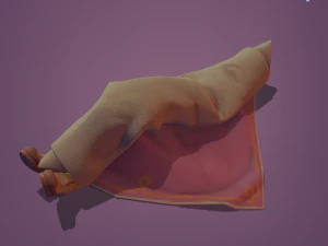 body rolled in a carpet 3D Model