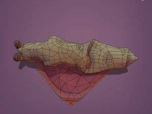 body rolled in a carpet 3D Model