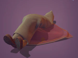 body rolled in a carpet 3D Model