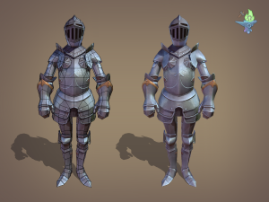 ornamental plate armour 3D 모델