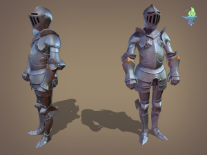 ornamental plate armour 3D 모델