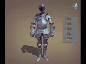 ornamental plate armour 3D 모델