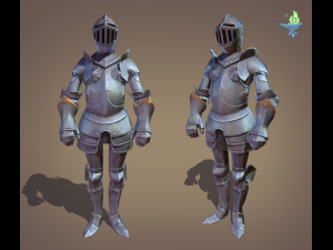 ornamental plate armour 3D 모델