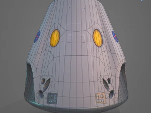 drago basso poli x equipaggio Modello 3D