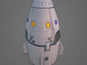 drago basso poli x equipaggio Modello 3D