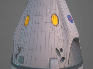 drago basso poli x equipaggio Modello 3D