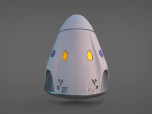 tripulaci&oacute;n de drag&oacute;n x de baja poli Modelo 3D