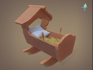 rocking cradle 3D Модель
