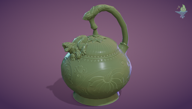 yaozhou porcelain mystery teapot 3D Модель .c4d .max .obj .3ds .fbx .stl .blend 