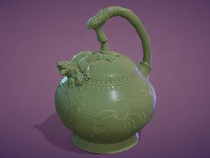 Tajemniczy czajniczek porcelanowy Yaozhou Model 3D