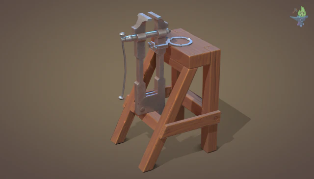 Blacksmith post vice 3D Model .c4d .max .obj .3ds .fbx .stl .blend 