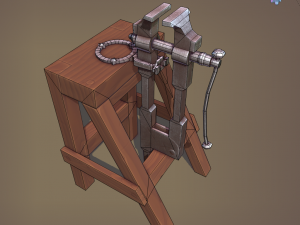 Blacksmith post vice 3D 模型