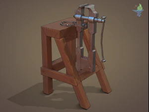 Blacksmith post vice 3D Model