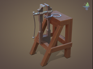 Blacksmith post vice 3D 模型