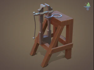 Blacksmith post vice 3D Model