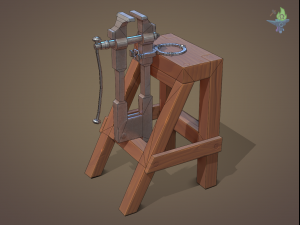 Blacksmith post vice 3D 模型