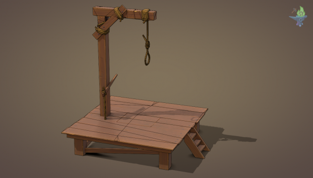 gallows 3D 模型 .c4d .max .obj .3ds .fbx .stl .blend 