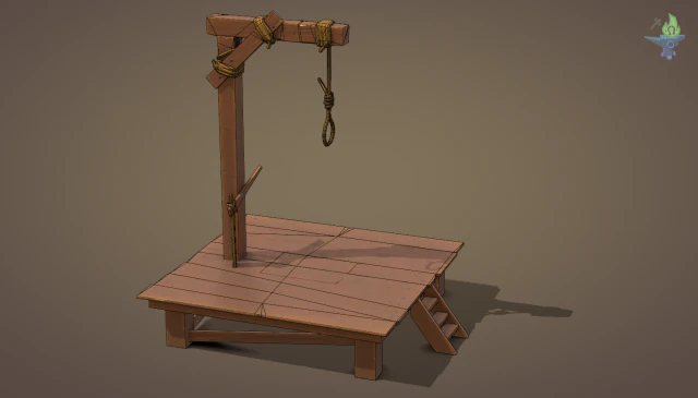 gallows 3D Model .c4d .max .obj .3ds .fbx .stl .blend 