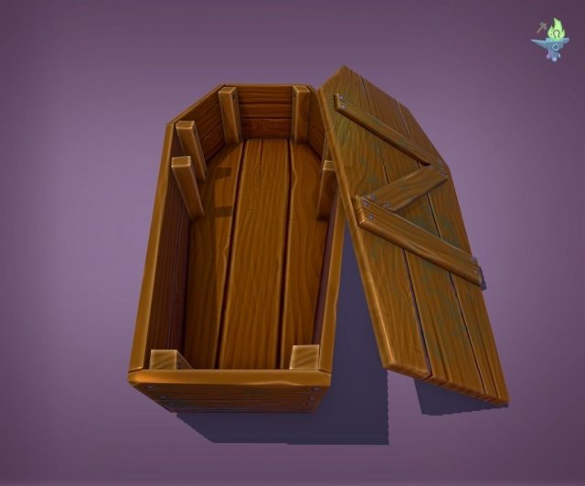 Game ready Coffin Modèle 3D .c4d .max .obj .3ds .fbx .stl .blend 
